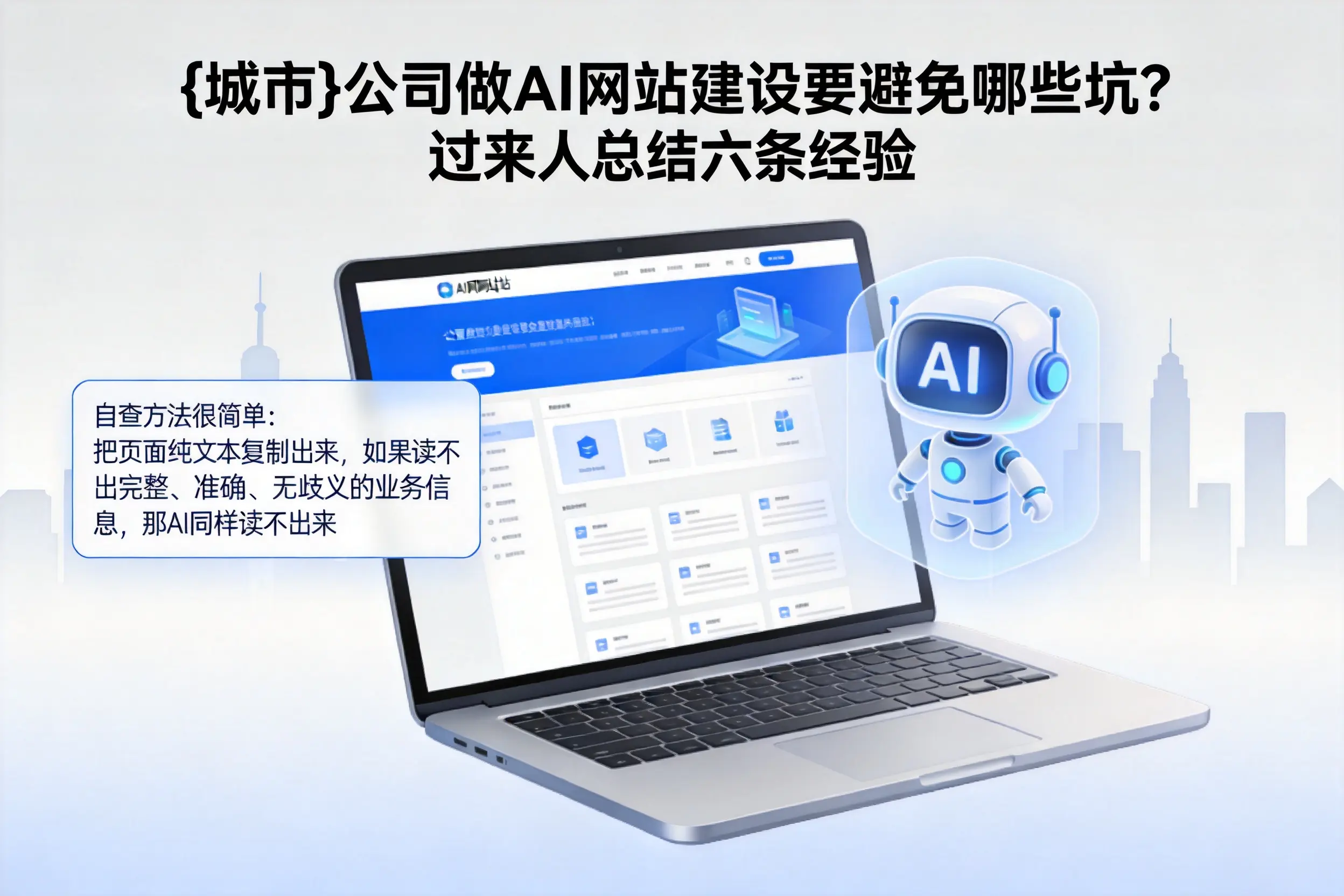 玉林公司做AI网站建设要避免哪些坑？过来人总结六条经验