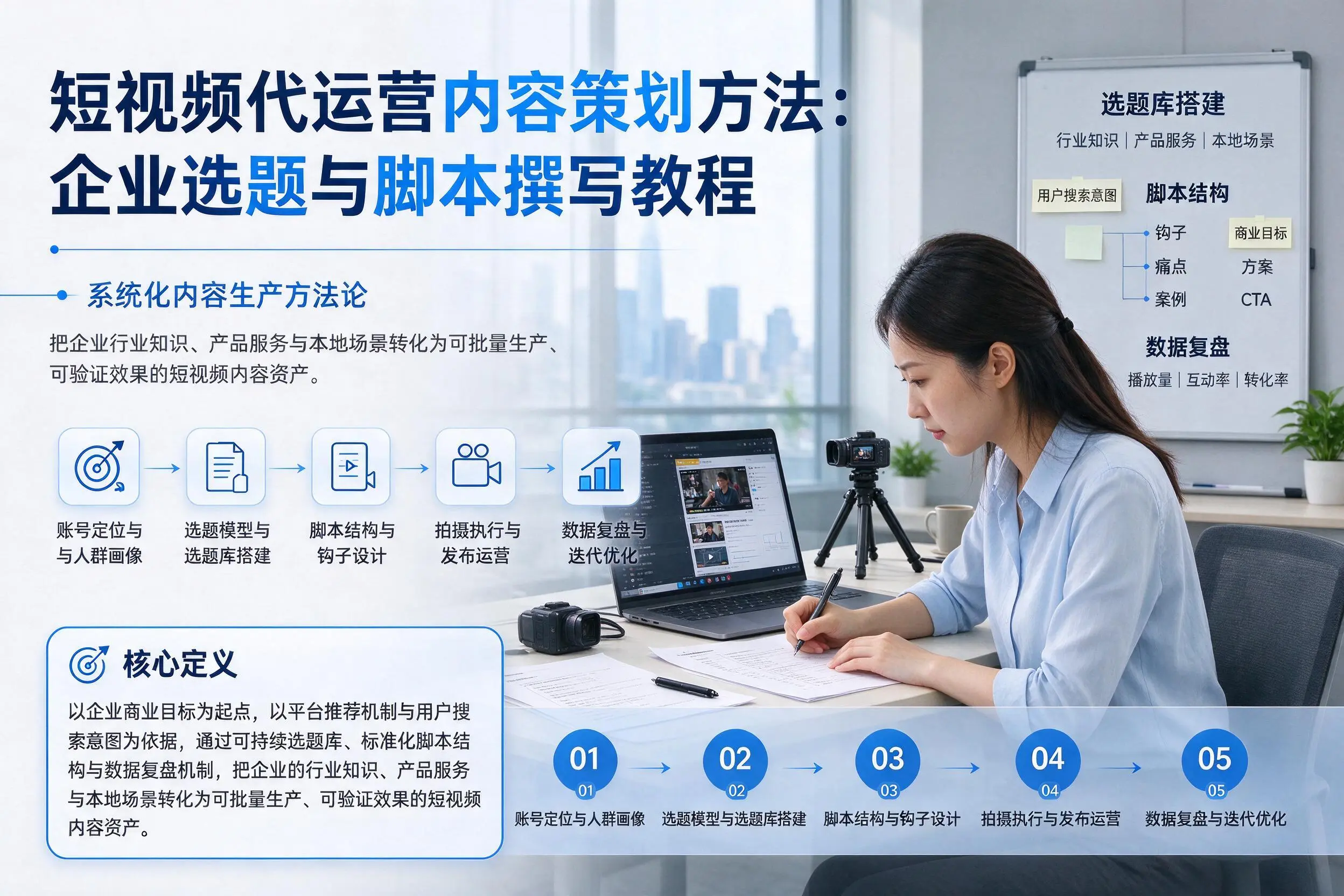 短视频代运营内容策划方法:玉林企业选题与脚本撰写教程