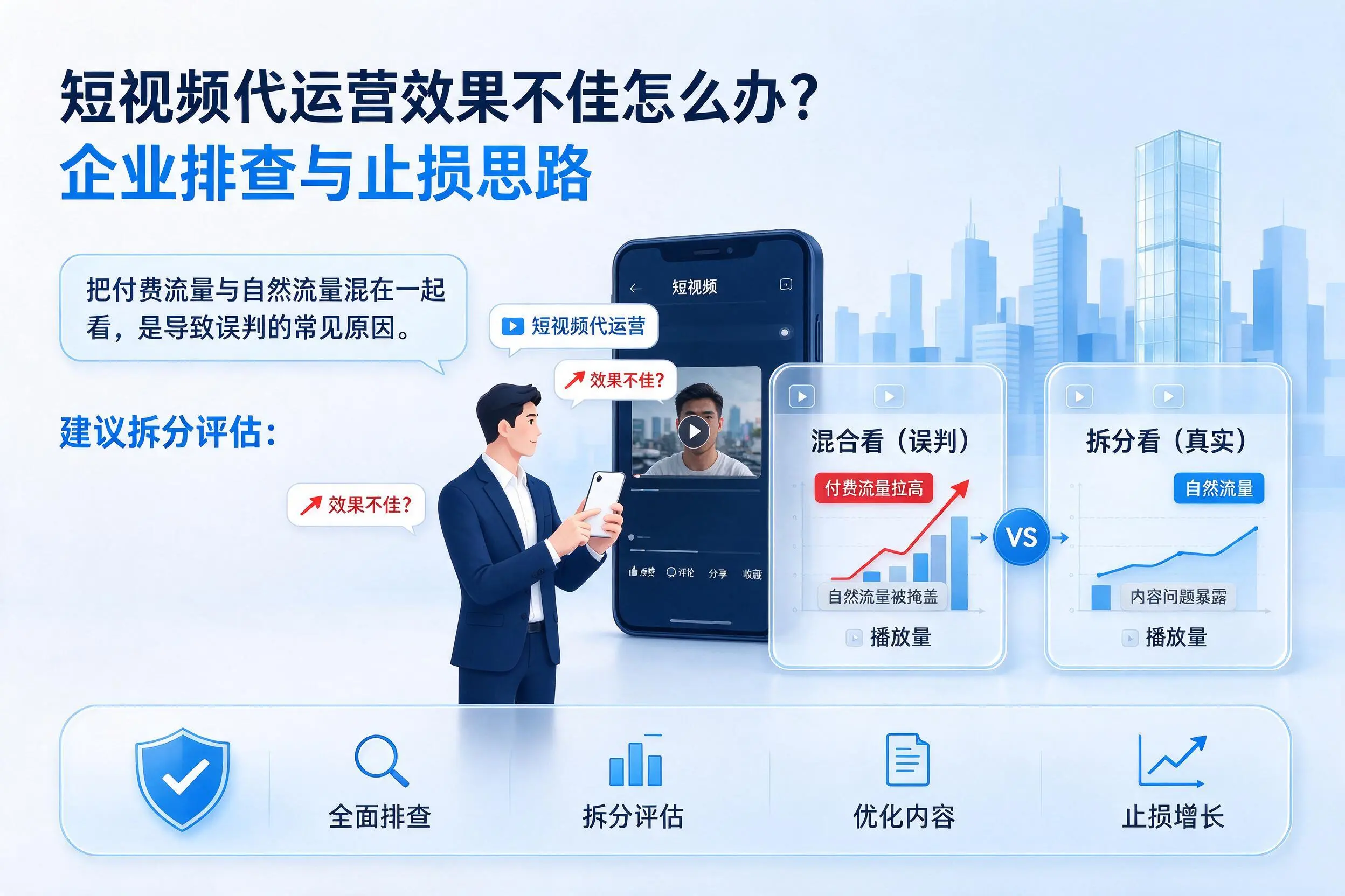 短视频代运营效果不佳怎么办?玉林企业排查与止损思路