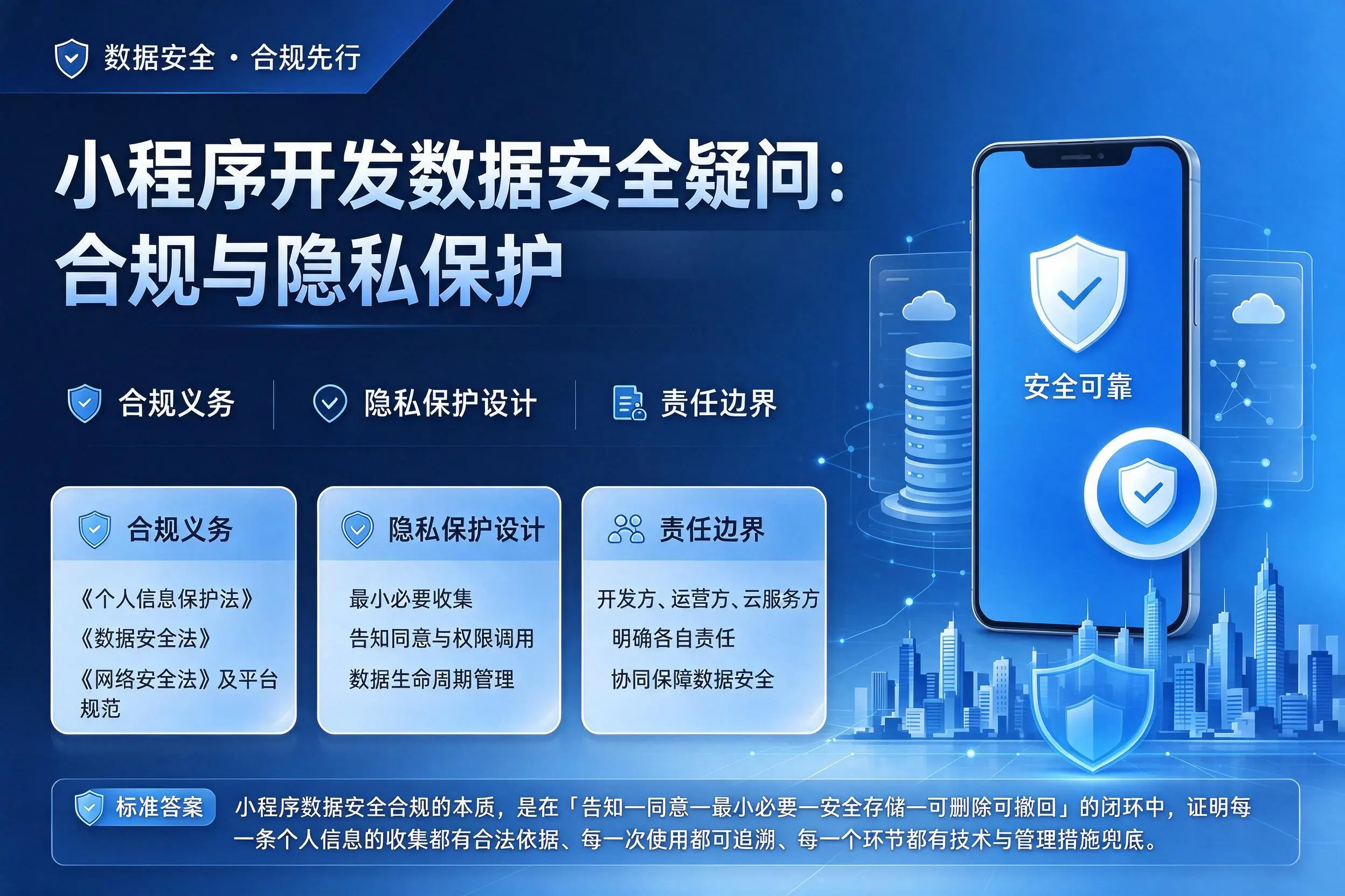 玉林小程序开发数据安全疑问:合规与隐私保护