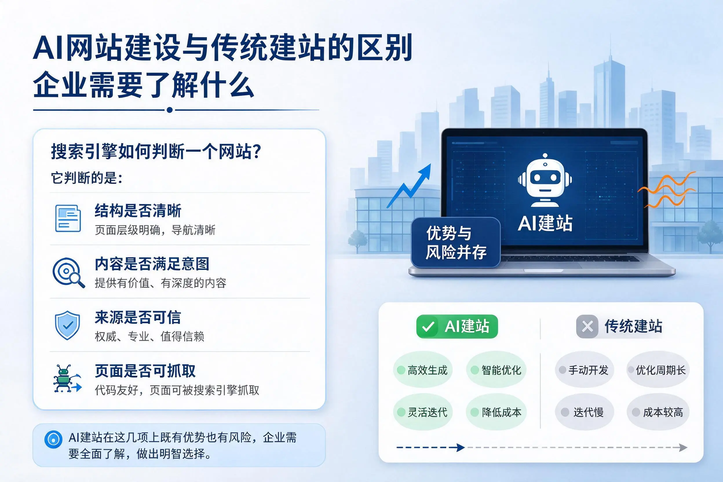 AI网站建设与传统建站的区别，玉林企业需要了解什么