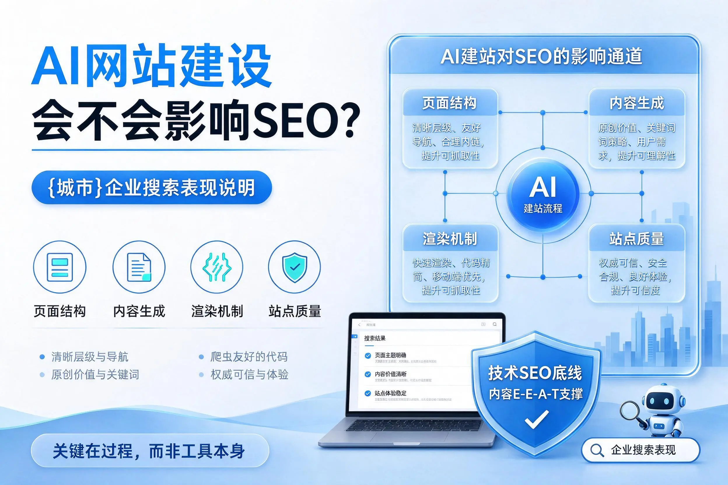 AI网站建设会不会影响SEO?玉林企业搜索表现说明
