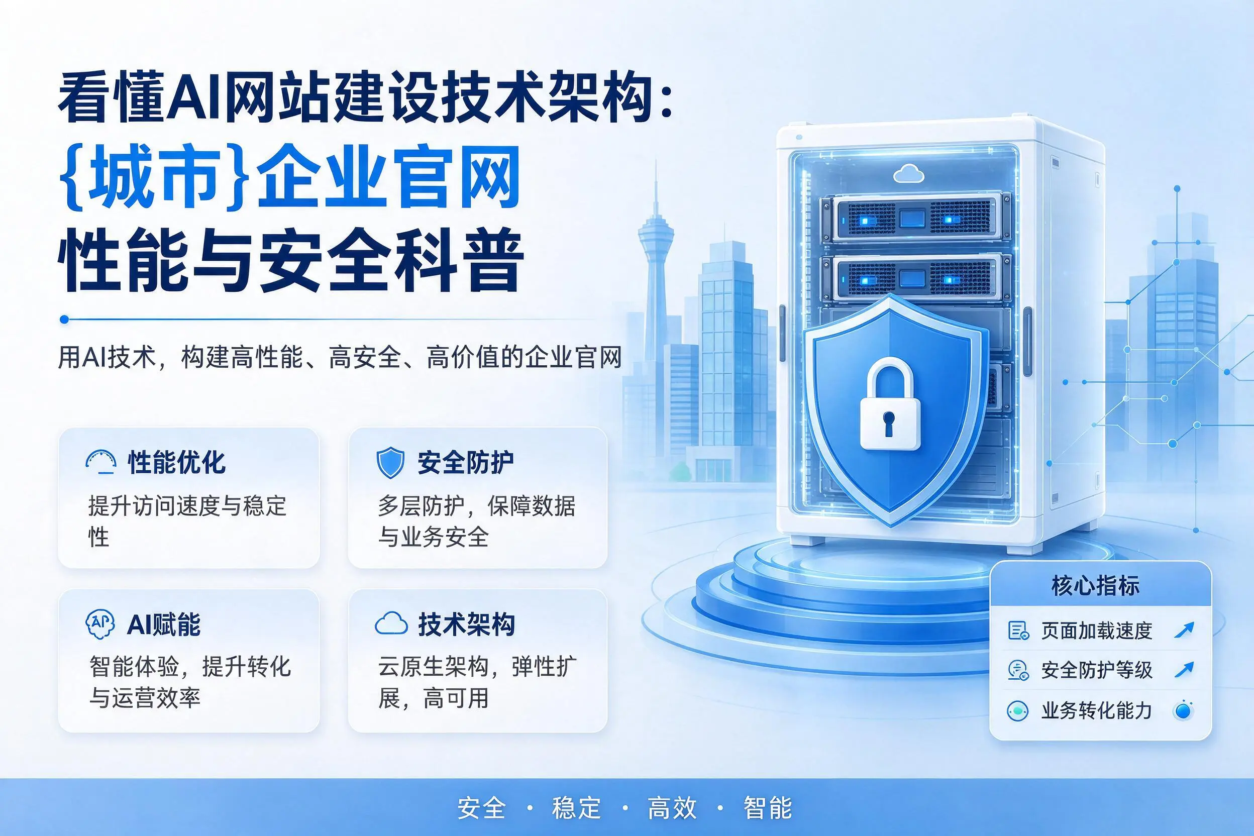 看懂AI网站建设技术架构:玉林企业官网性能与安全科普