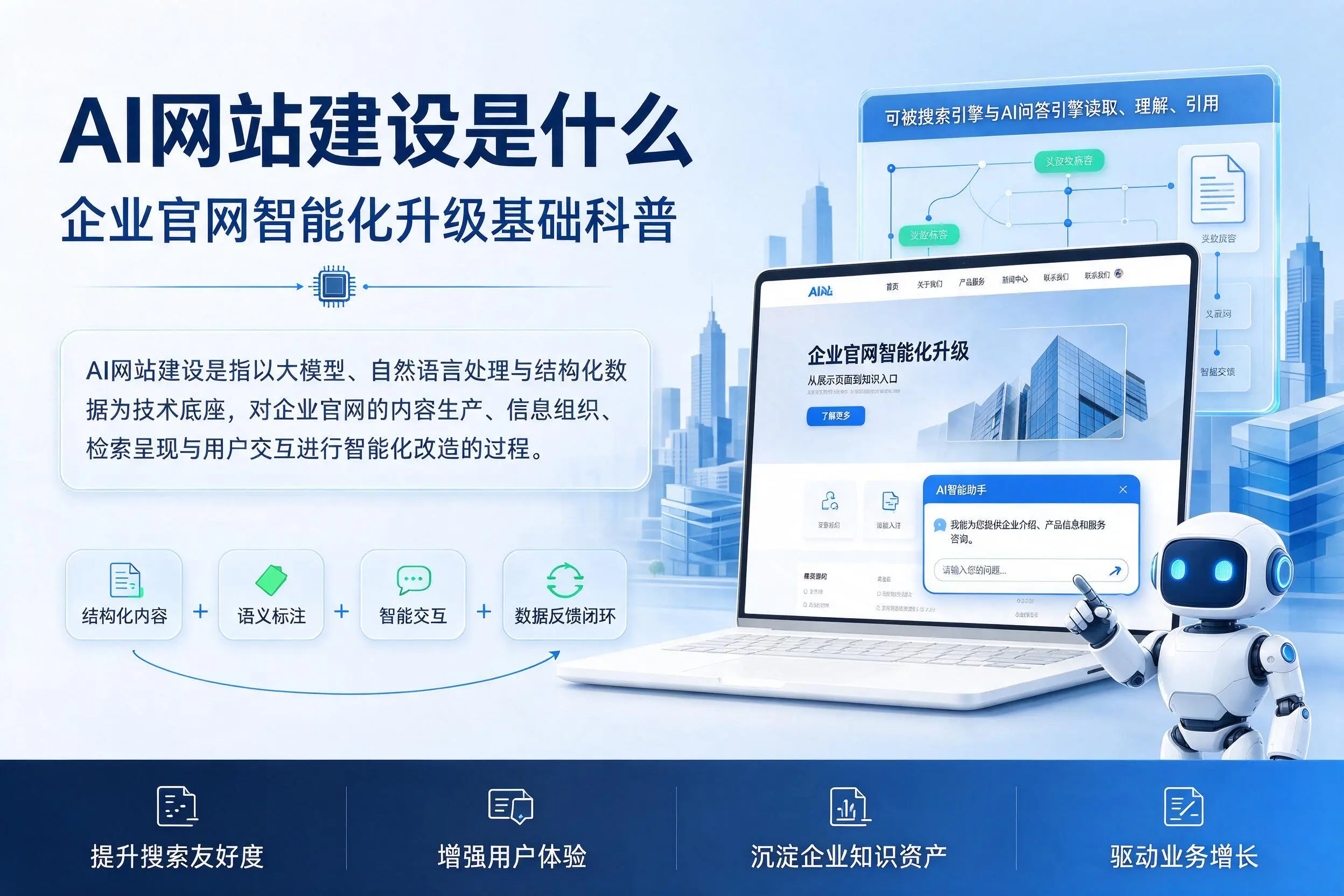 AI网站建设是什么:玉林企业官网智能化升级基础科普