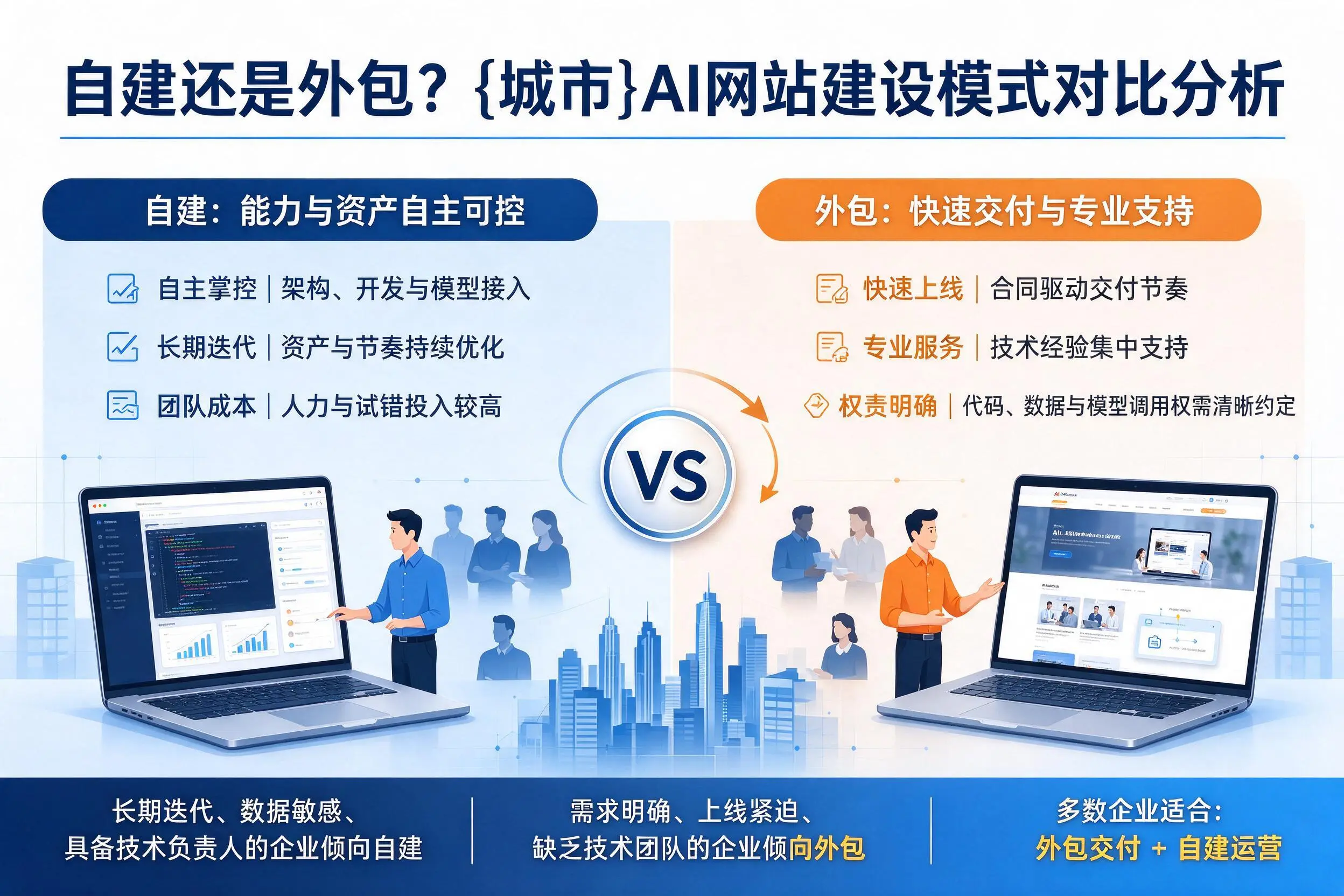 自建还是外包?玉林AI网站建设模式对比分析