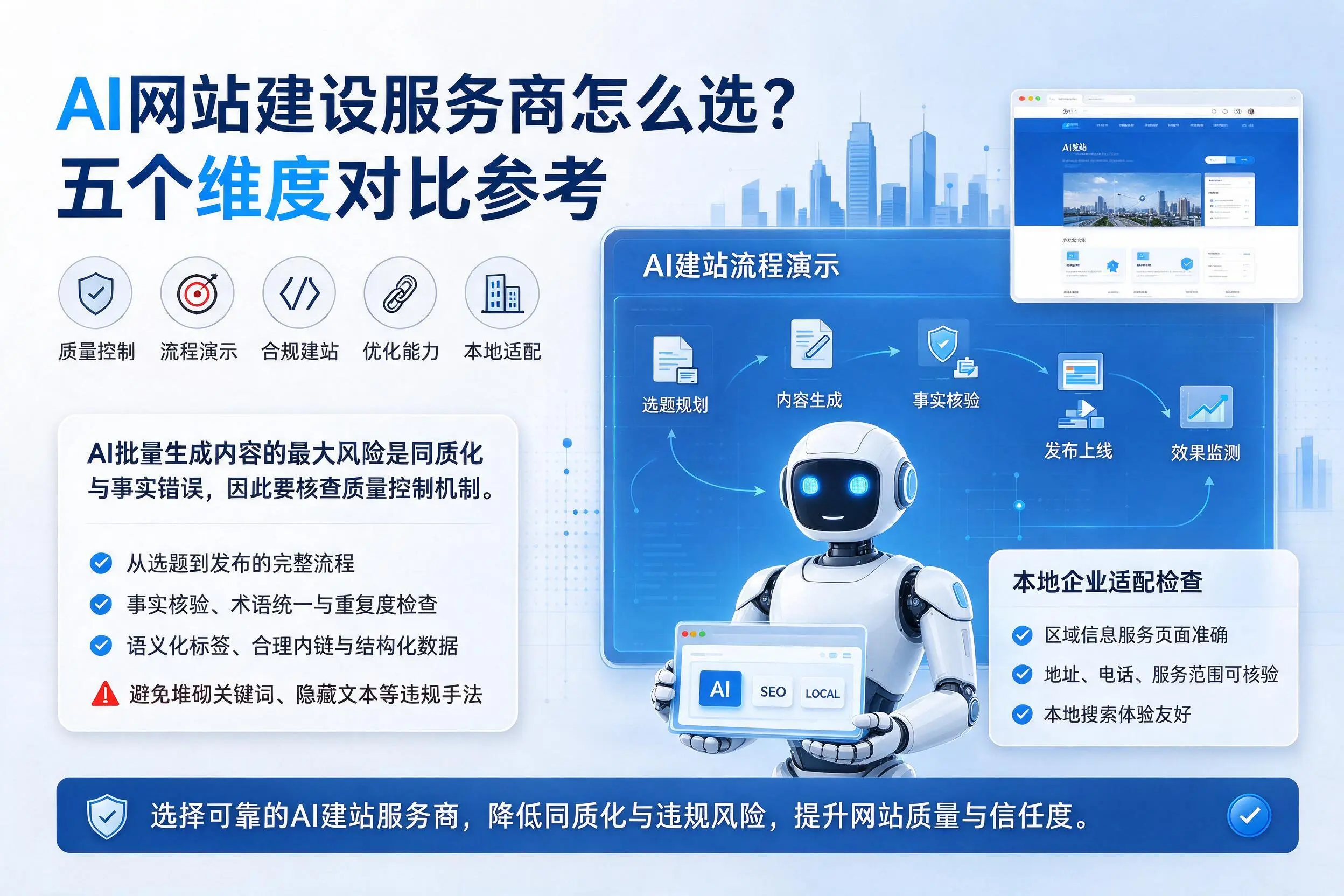玉林AI网站建设服务商怎么选?五个维度对比参考
