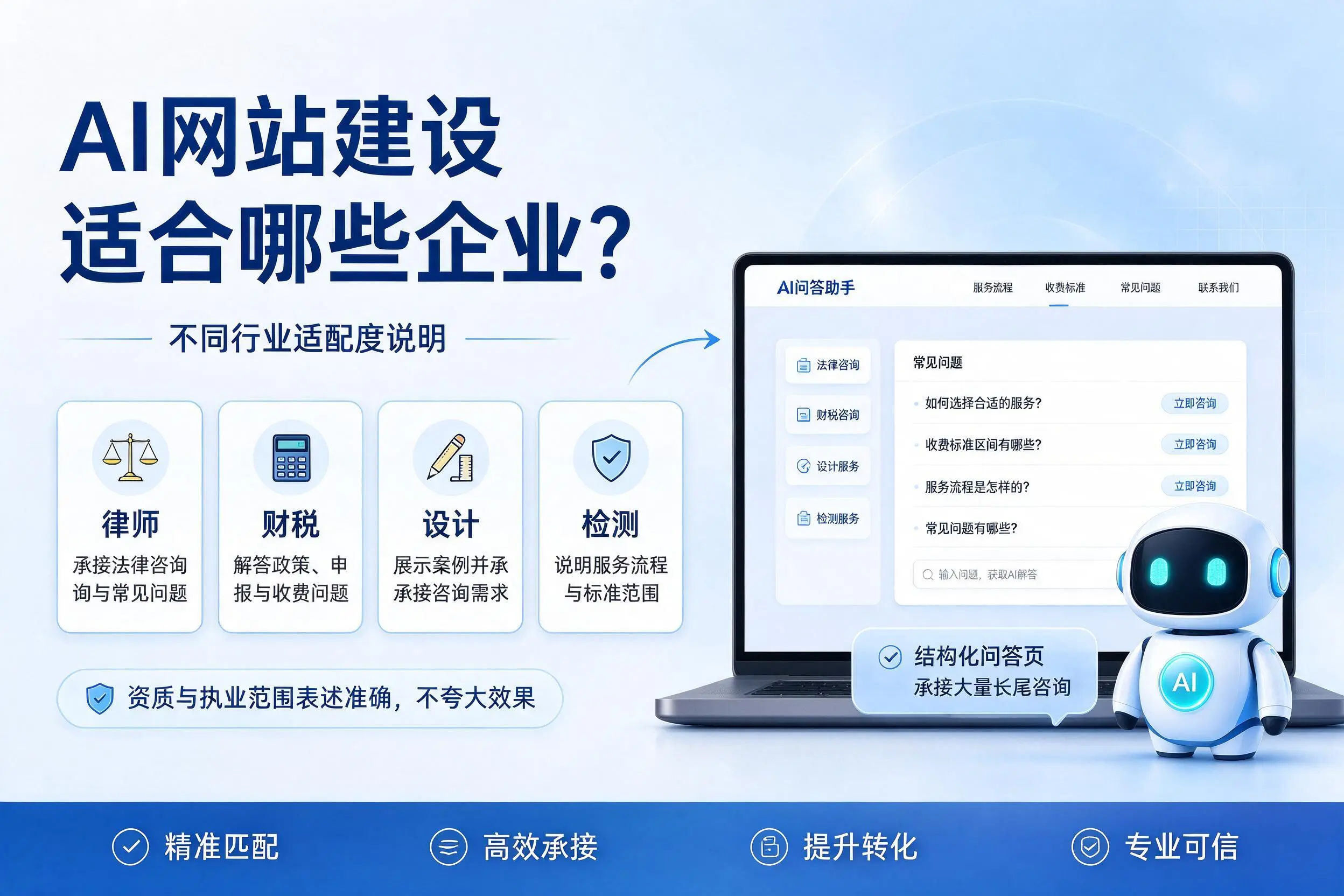 AI网站建设适合哪些企业？玉林不同行业适配度说明